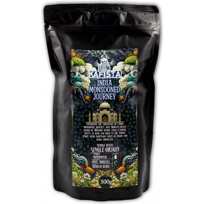 Kafista India Monsooned Journey spracovanie monzúnovaním 100% Robusta 0,5 kg