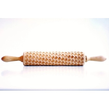 Valek Дървен релефен валяк за тесто Tea Cups - Valek (BR41)
