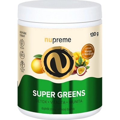 NUPREME Super greens mango&maracuja BIO 130 g