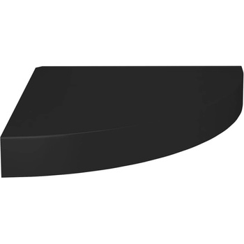 vidaXL Plávajúca rohová polica, čierna 25x25x3,8 cm, MDF