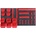 Kistenberg Стена за инструменти 80х40см + 10 кутии, 22 държачи (kor4)