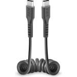 SBS TECABLETYPCCSK USB-C спирален кабел - USB-C 0.5m - черен (8018417434686)