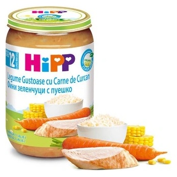 Hipp БИО пюре Фини зеленчуци с пуешко месо 12м+ 220г