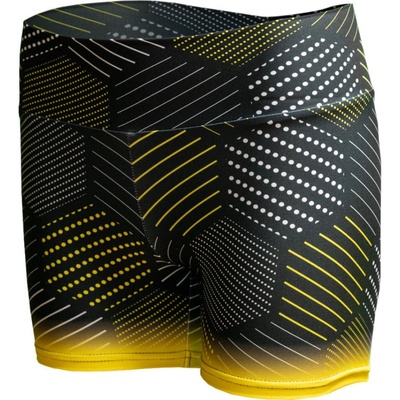 ReHo Extreme dámské elastické kraťasy RE128123 Hexagon yellow