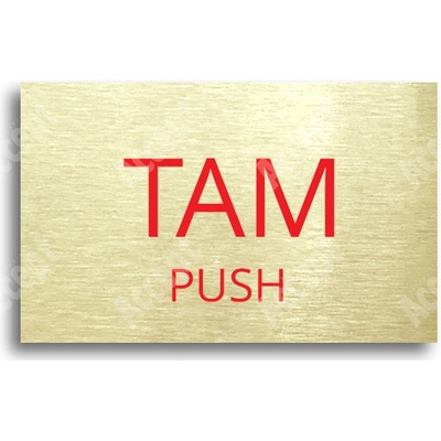 ACCEPT Tabulka SEM - TAM - typ 34 (80 x 50 mm) - zlatá tabulka - barevný tisk bez rámečku