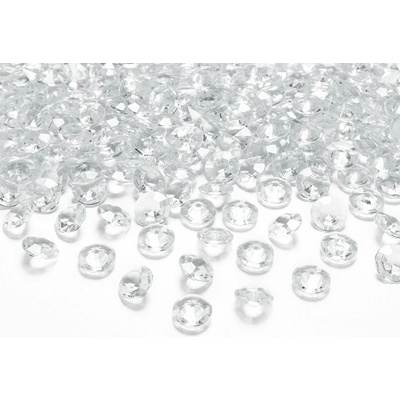 PartyDeco Diamantové konfety tyrkysové 12mm