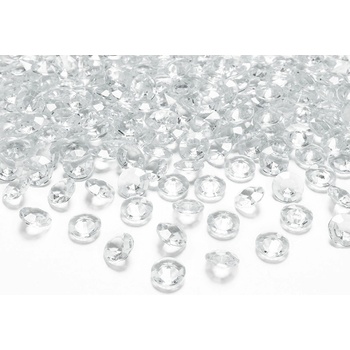 PartyDeco Diamantové konfety tyrkysové 12mm