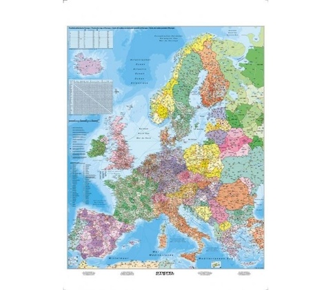 Mapa Európa PSČ
