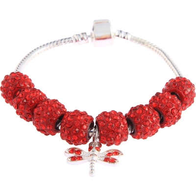 Bando náramok Crystal K982 viacfarebný červená