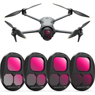 K&F Concept sada filtrů ND8 + ND16 + ND32 + ND64 pro DJI Mavic 4 Pro