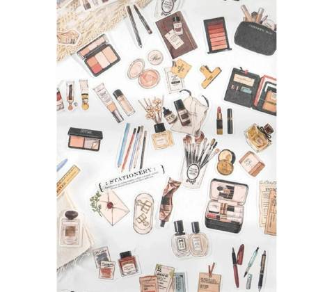 Sada 40 samolepiek - Makeup