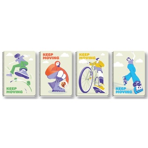 DEIS Тетрадка Deis A4, 80л, каре, спирала, тийн 2026 (01642-А-ТИЙН 2026)