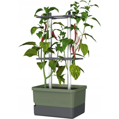 Gusta Květináč Garden 34,5 x 27,5 x 68,7 cm plast zelený