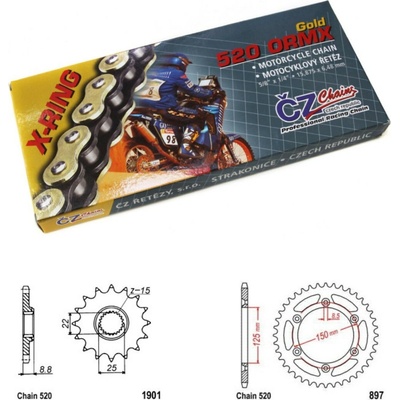 ČZ Řetězová sada KTM 450 SX-F 14-15