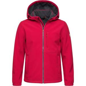 Ombre Clothing Мъжко яке SOFTSHELL с fleece подплата и качулка - червено V6 Ombre Clothing Ombre Clothing | Cherven | МЪЖЕ | S