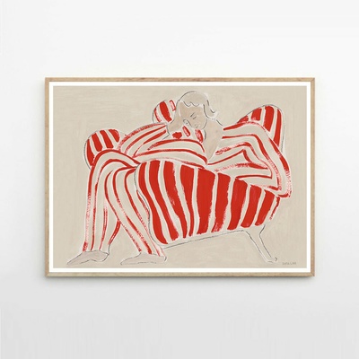 Moikka Plagát Red Chair by Sofia Lind 100x140 cm