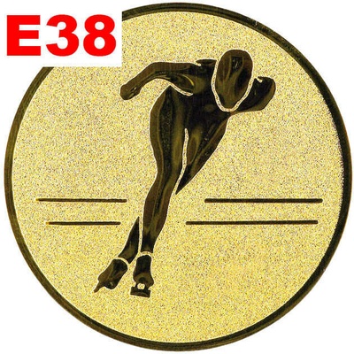 Emblém E38 RYHLOBRUSLENÍ umístění na sportovní pohár nebo medaili 25 mm
