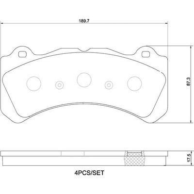 BREMBO Sada brzdových platničiek P86 034