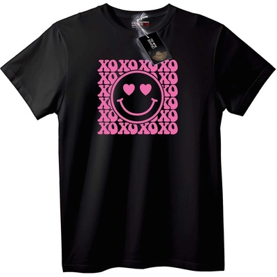 NOONEBRAND Тениска XOXO Сърце с усмивка - M, White