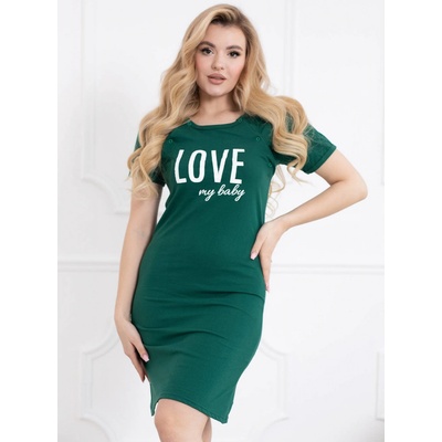 Mateřská noční košile Love My Baby Bottle Green