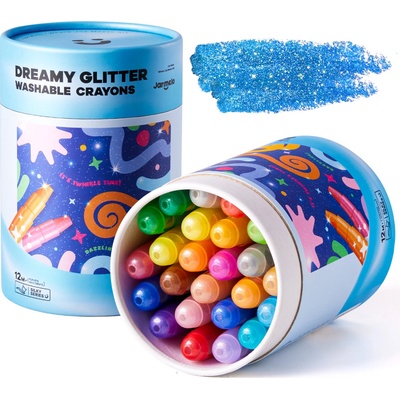 Jarmelo jemné voskovky glitter 24 ks