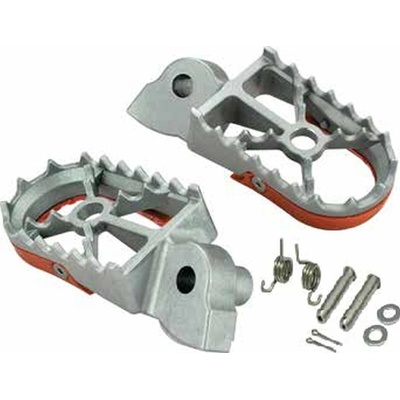 BUZZETTI stupačky řidiče KTM SX 50 14-22; SX 65 11-22; SX 85 03-17; SX/SXF 125/250/350/450 98-16 ( nerez v kompletu s montážní sadou 2 pružiny, 2 čepy, 2 podložky, 2 závlačky)