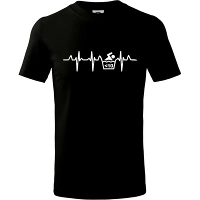 Otužilec EKG 10 tričko detské čierna