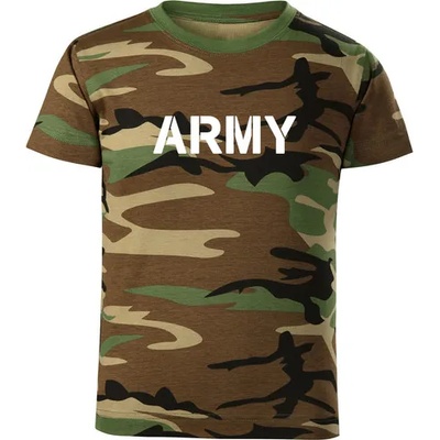 DRAGOWA детска тениска с къс ръкав Army, камуфлаж (7223)