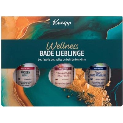 Kneipp Bath Oil Wellness подаръчен комплект: Back Comfort (Rücken Wohl) 20 ml + Almond Blossom (Mandelblüten Hautzart) 20 ml + Deep Relaxation (Tiefen Entspannung) 20 ml