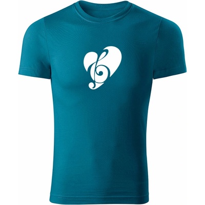 Tričko Love Music pánske tričko oranžová biele