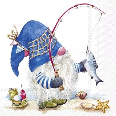 IHR Ideal Home Range Ubrousek 33x33cm Trpaslík Fredy rybář – Zboží Dáma