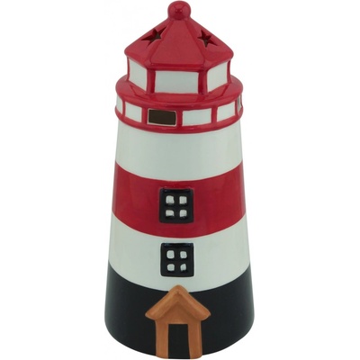 SEA Club Maják, keramika, červená, V: 23,5cm, Ø: s čajovou svítilnou, průměr: 11cm 5445