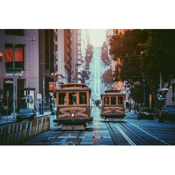 DIMEX ART s. r. o Флизелинов фототапет калифорнийска улица 375 x 250 см