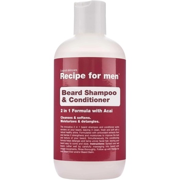 Recipe For Men Recipe For Men, Beard Shampoo & Conditioner, Cleansing and Conditioning, Beard Shampoo, Moisture, 250 ml