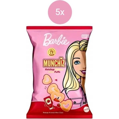 Munchiz cornpuffs barbie ketchup 5x35g