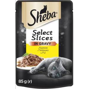 Sheba Пауч за котки с Пилешко в сос 85гр