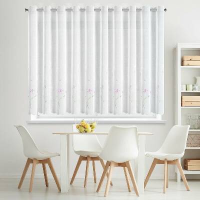 Záclona INESA s výšivkou 350x120cm - biela