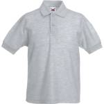 Fruit of the Loom KIDS 65/35 POLO / Детска поло тениска с къс ръкав - светлосив меланж 140 (163417610a6)