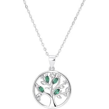 Silenti Jewelry Сребърно колие "Благозвучие" - Зелен