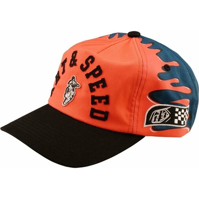 Troy Lee Designs unstructured curved snapback Finish line coral blue
