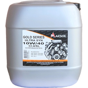 Aksoil Gold series Ultra Syn CI-4/SL 10W-40 20 l