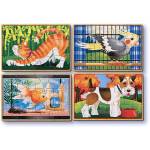 Melissa & Doug Дървен пъзел Melissa and Doug 4 в 1 Домашни любимци 13790