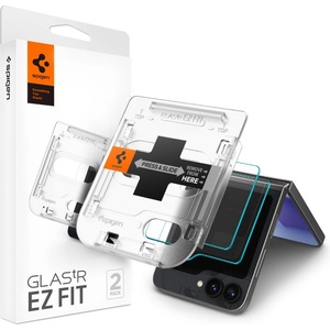 Spigen Протектор за Samsung Galaxy Z Flip6 (комплект 2) - Spigen Glas. tR EZ FIT - Прозрачен