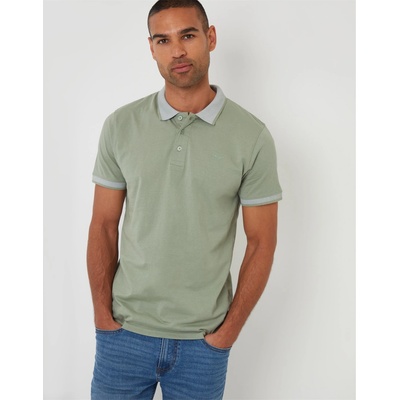 Threadbare Блуза с яка Threadbare Men's TB Shandy Short-Sleeve Polo Shirt - Sage