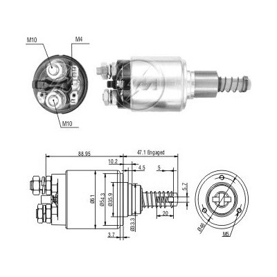 Spínač startéru Bosch 0001364102, 0331402021