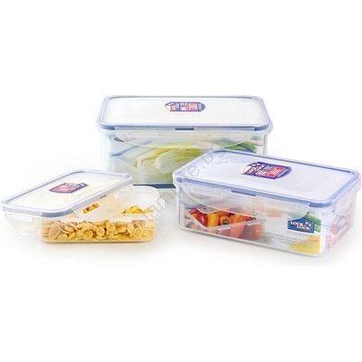 UTC КОМПЛЕКТ 3x Кутия за храна LOCK синя/прозрачна (UT0078)