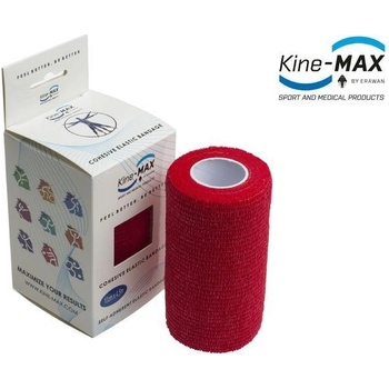 Kine-Max Cohesive Elastic Bandage ELASTICKÁ SAMOFIXAČNÍ BANDÁŽ 10 cm x 4,5 m - Červená