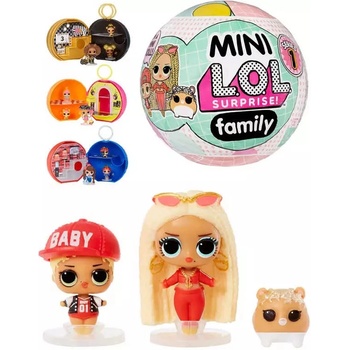 LOL Surprise! OMG Mini rodinka 2 panenky + zvířátko 8 překvapení v kouli
