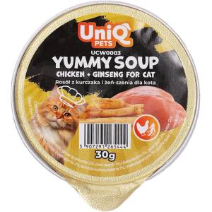 Uniq Pets Yummy Soup Chicken & Ginseng - супа за котки с пилешко и женшен, 30gr