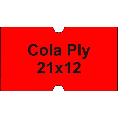 MOTEX Etikety COLA PLY 21 x 12 hranaté 1250 etiket kotouček červené 447371
